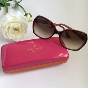NWOT • Kate Spade Sunglasses • Tortoiseshell with Pink Interior